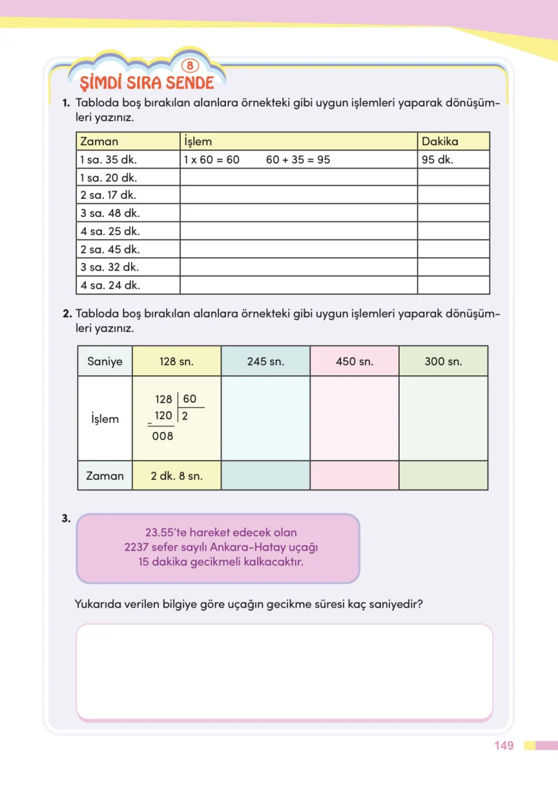 4. Sınıf Matematik Ders Kitabı Cevapları Meb Yayınları Sayfa 149