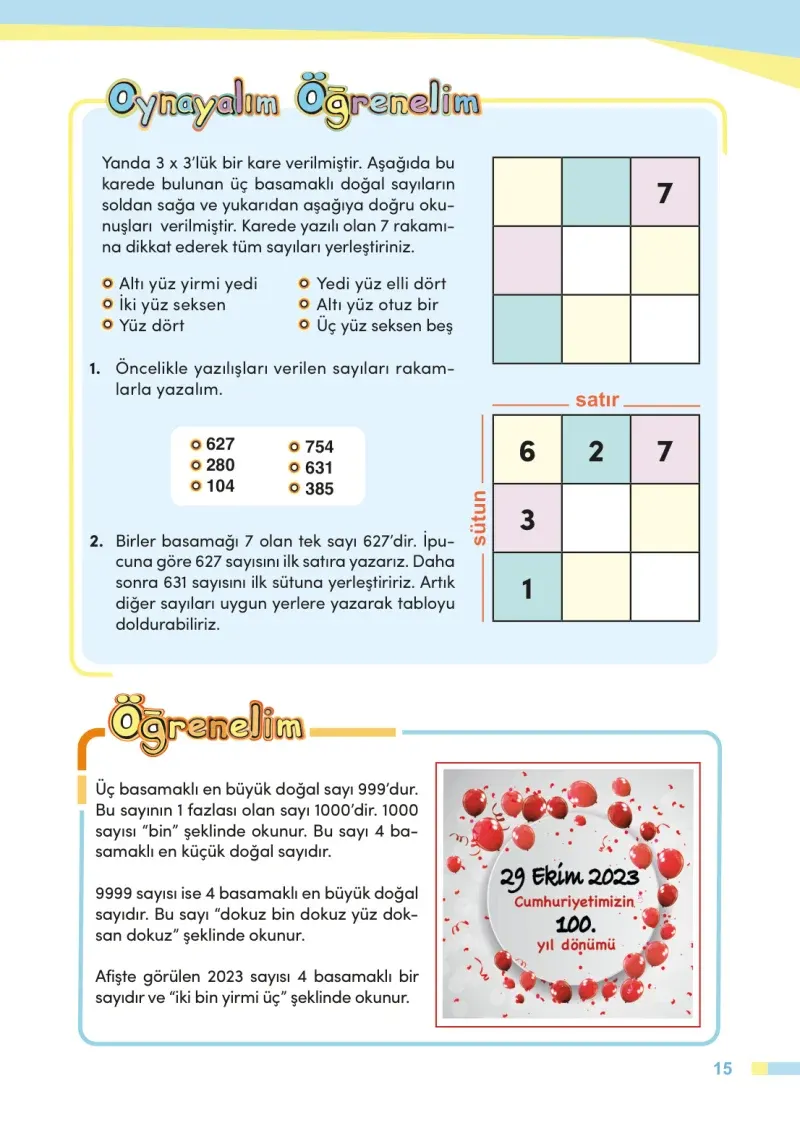 4. Sınıf Matematik Ders Kitabı Cevapları Meb Yayınları Sayfa 15