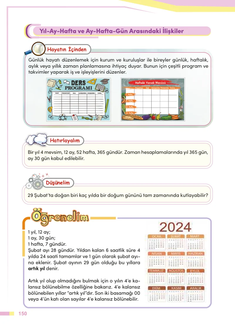 4. Sınıf Matematik Ders Kitabı Cevapları Meb Yayınları Sayfa 150