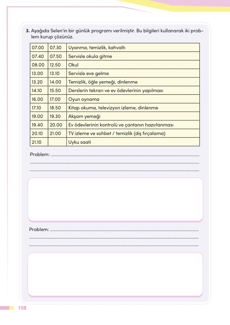 4. Sınıf Matematik Ders Kitabı Cevapları Meb Yayınları Sayfa 158