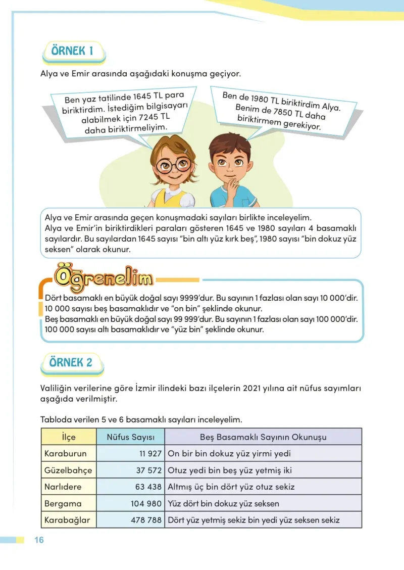 4. Sınıf Matematik Ders Kitabı Cevapları Meb Yayınları Sayfa 16