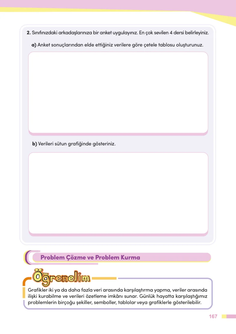 4. Sınıf Matematik Ders Kitabı Cevapları Meb Yayınları Sayfa 167