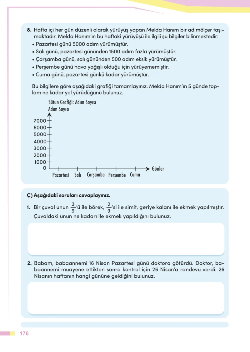 4. Sınıf Matematik Ders Kitabı Cevapları Meb Yayınları Sayfa 176