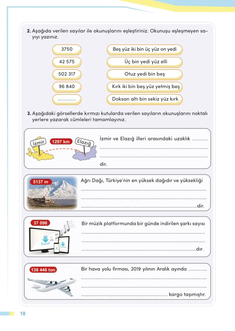4. Sınıf Matematik Ders Kitabı Cevapları Meb Yayınları Sayfa 18