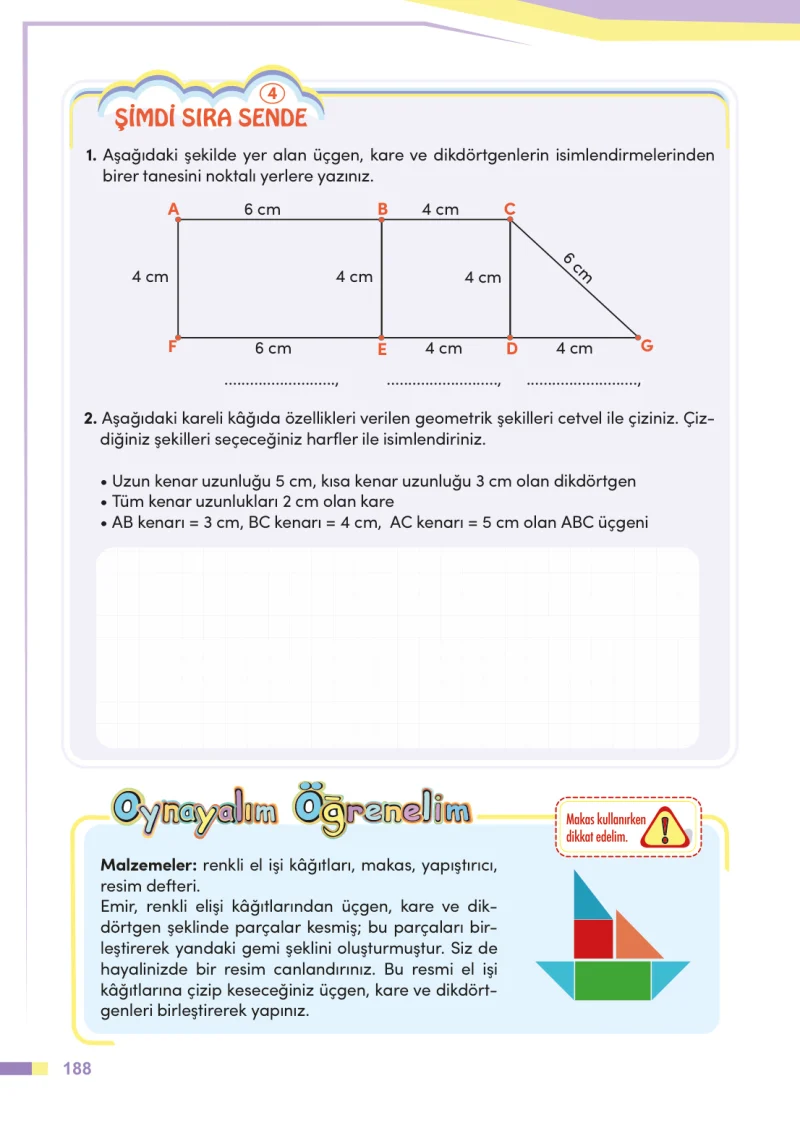 4. Sınıf Matematik Ders Kitabı Cevapları Meb Yayınları Sayfa 188