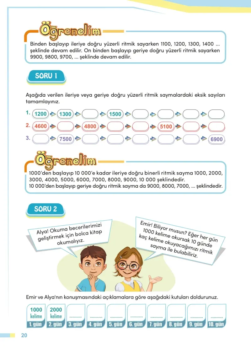 4. Sınıf Matematik Ders Kitabı Cevapları Meb Yayınları Sayfa 20