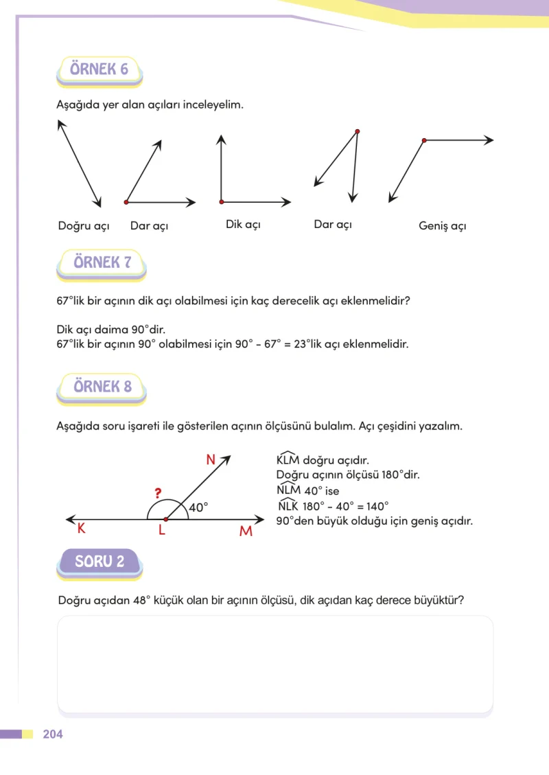 4. Sınıf Matematik Ders Kitabı Cevapları Meb Yayınları Sayfa 204
