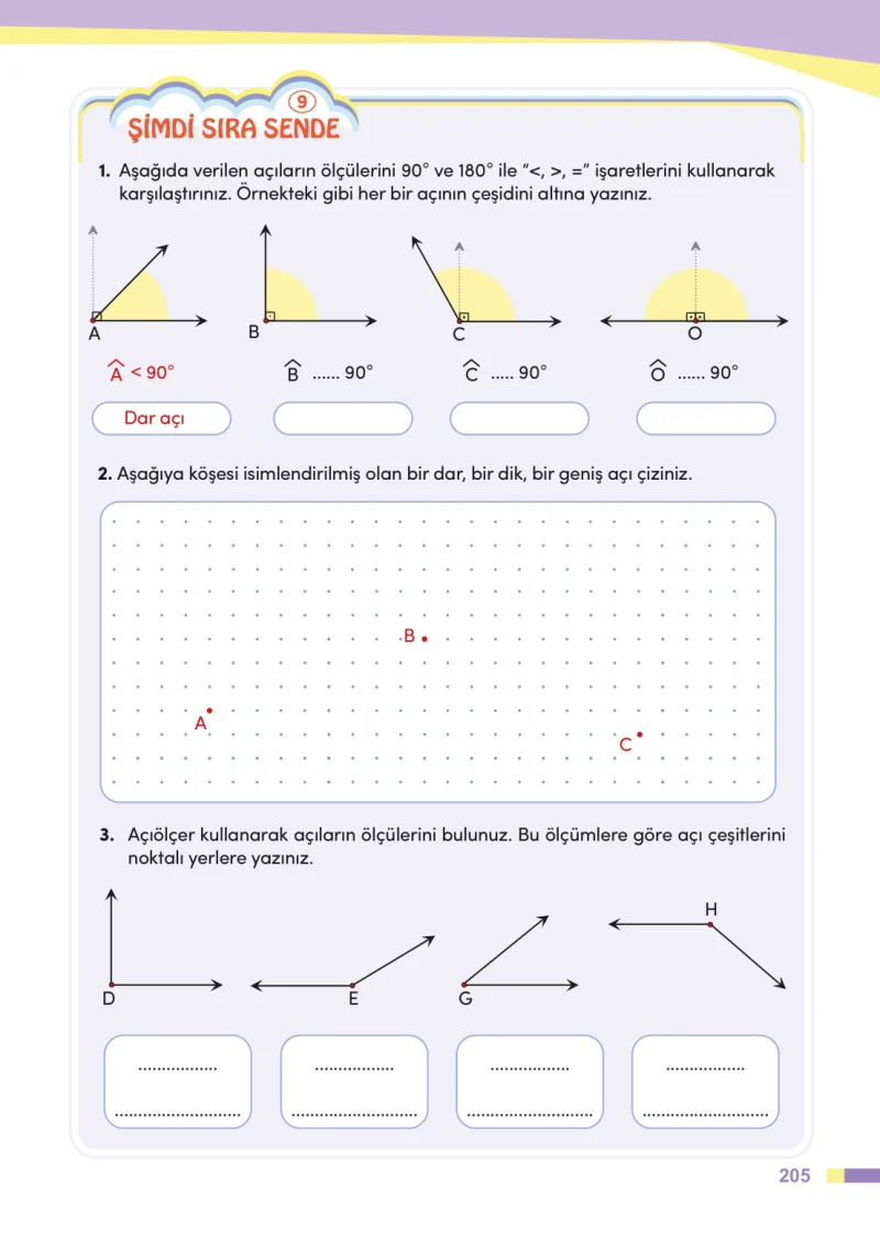 4. Sınıf Matematik Ders Kitabı Cevapları Meb Yayınları Sayfa 205