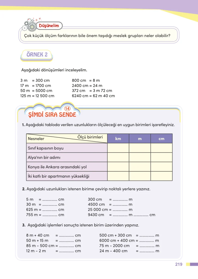 4. Sınıf Matematik Ders Kitabı Cevapları Meb Yayınları Sayfa 219