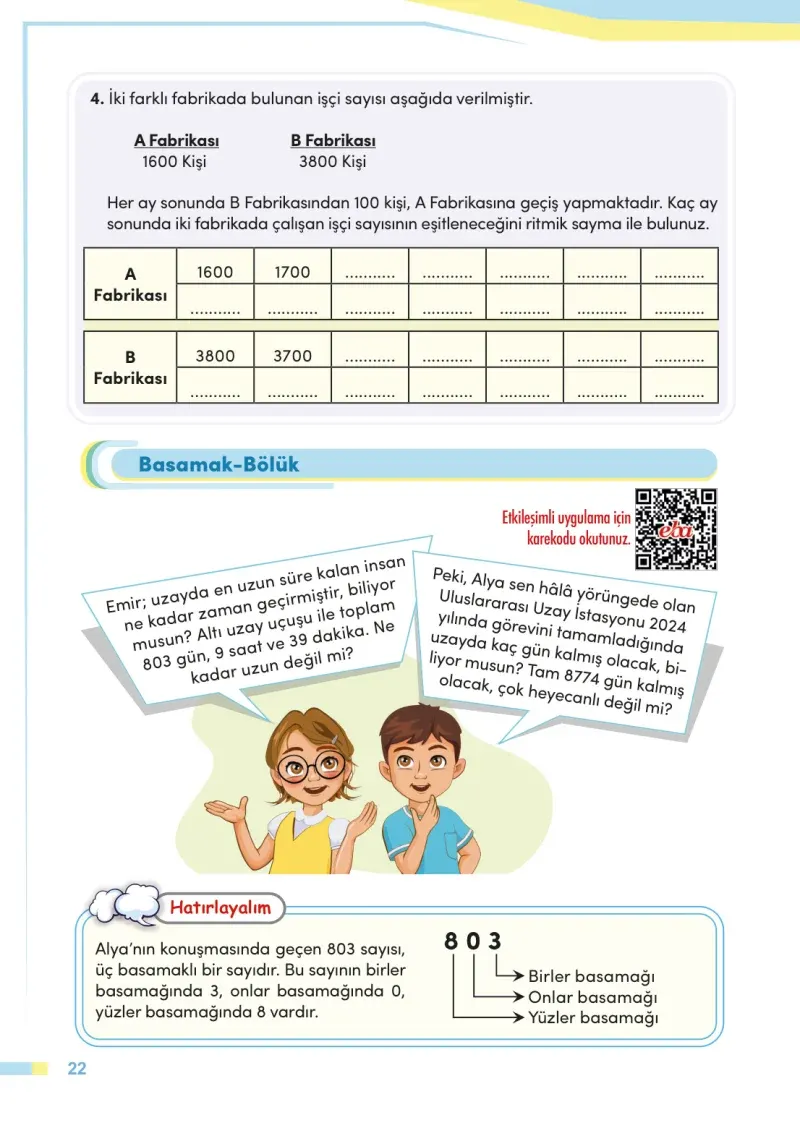 4. Sınıf Matematik Ders Kitabı Cevapları Meb Yayınları Sayfa 22