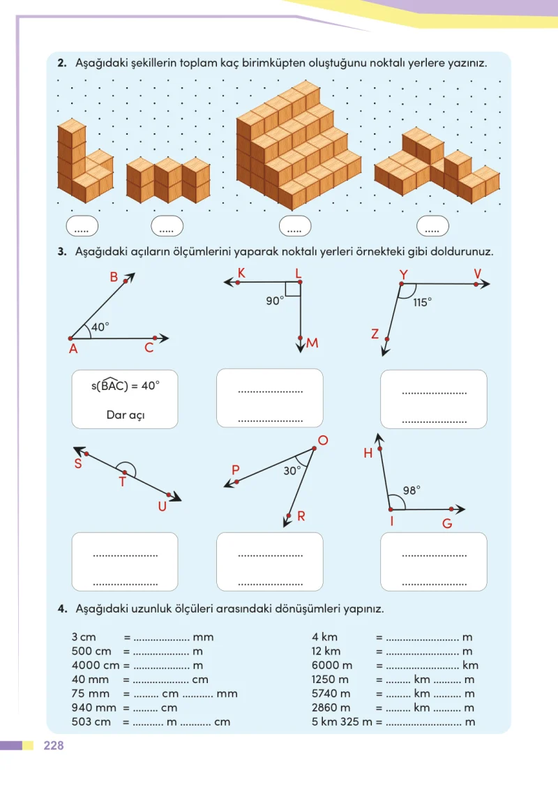 4. Sınıf Matematik Ders Kitabı Cevapları Meb Yayınları Sayfa 228