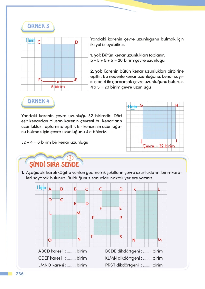 4. Sınıf Matematik Ders Kitabı Cevapları Meb Yayınları Sayfa 236