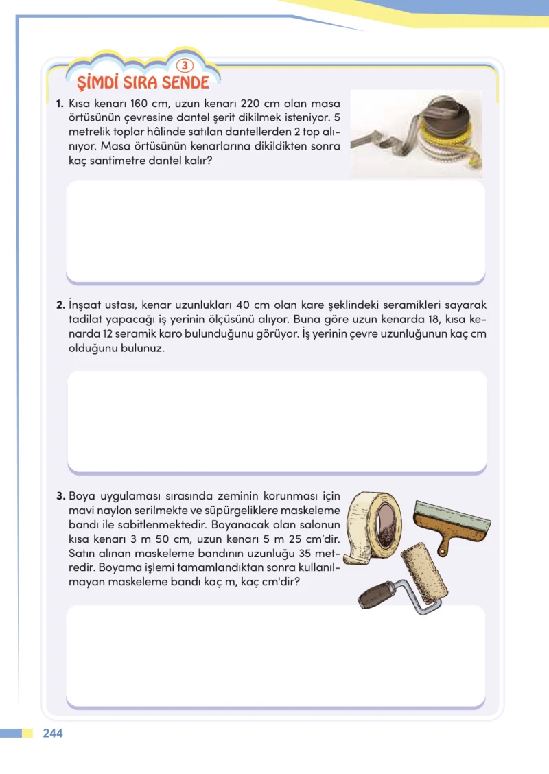 4. Sınıf Matematik Ders Kitabı Cevapları Meb Yayınları Sayfa 244