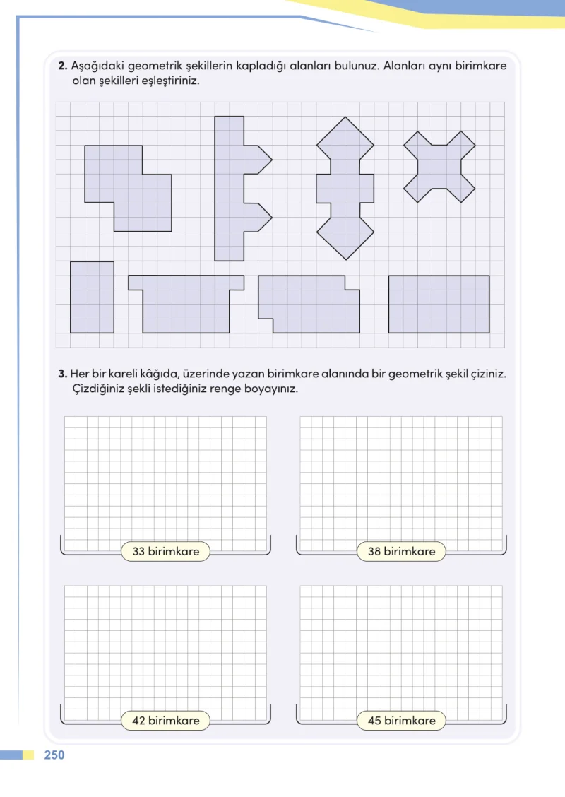 4. Sınıf Matematik Ders Kitabı Cevapları Meb Yayınları Sayfa 250