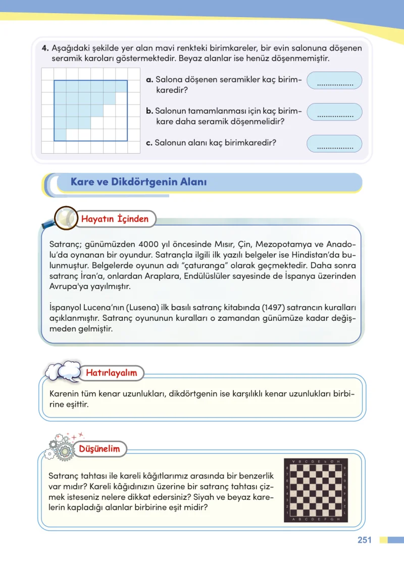 4. Sınıf Matematik Ders Kitabı Cevapları Meb Yayınları Sayfa 251