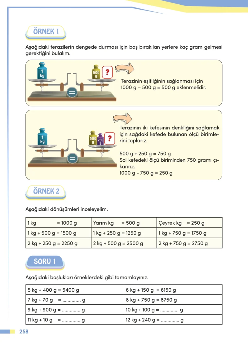 4. Sınıf Matematik Ders Kitabı Cevapları Meb Yayınları Sayfa 258