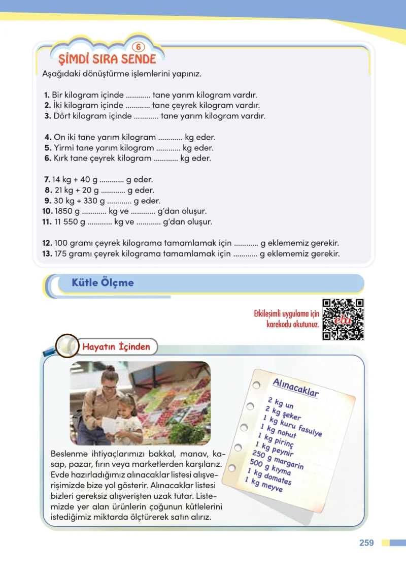 4. Sınıf Matematik Ders Kitabı Cevapları Meb Yayınları Sayfa 259