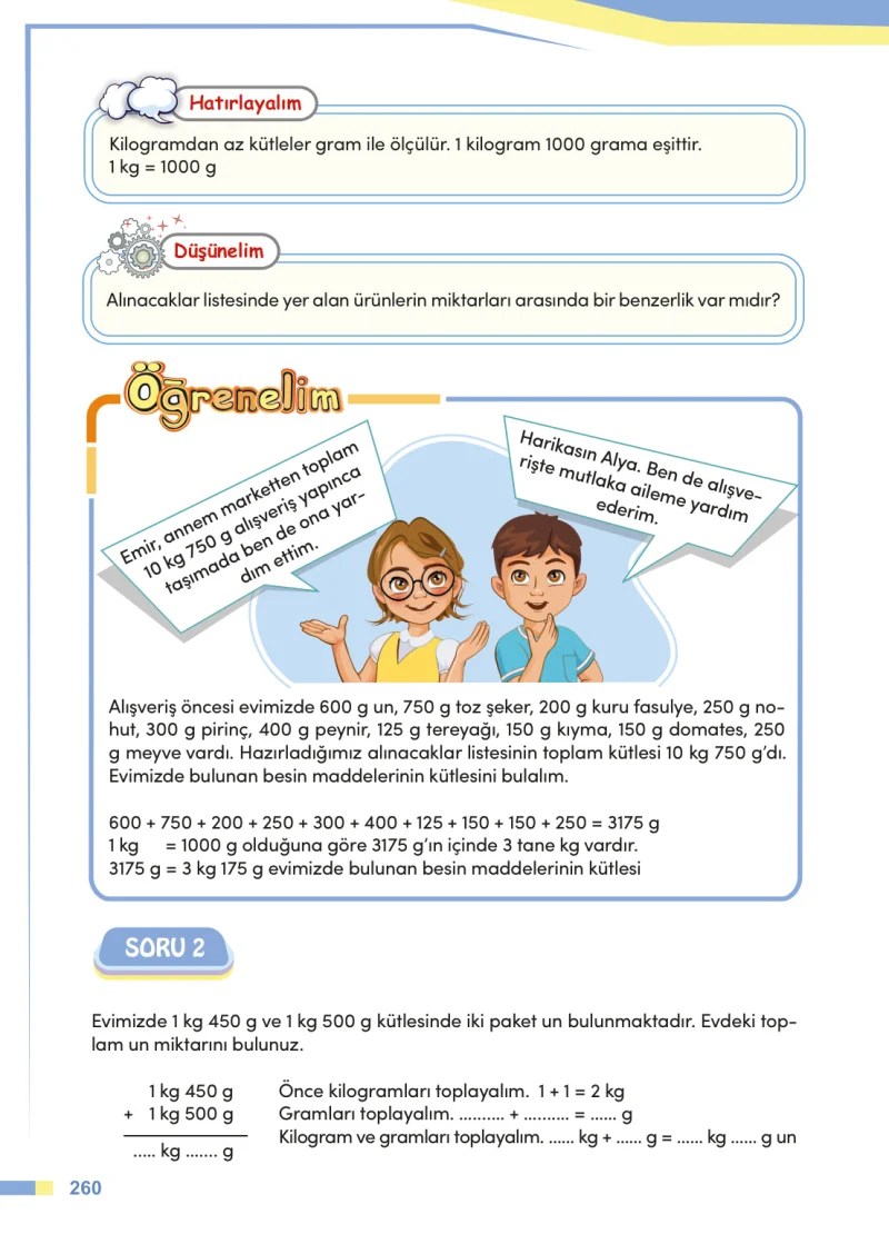 4. Sınıf Matematik Ders Kitabı Cevapları Meb Yayınları Sayfa 260