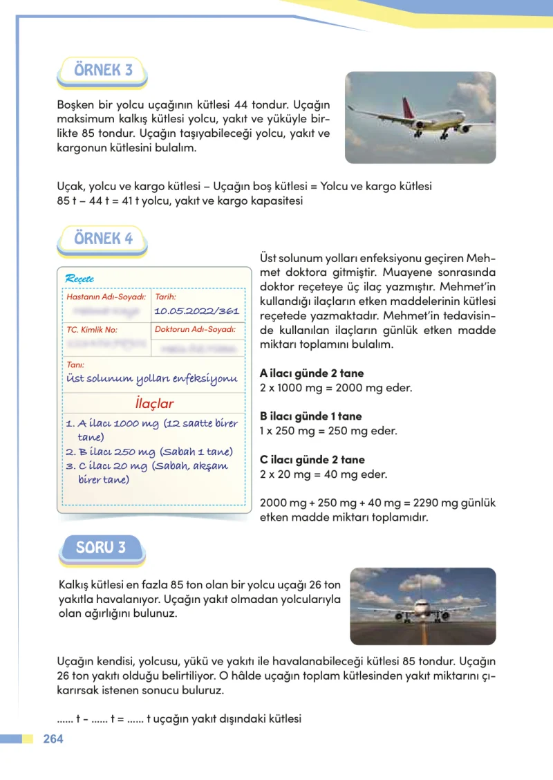 4. Sınıf Matematik Ders Kitabı Cevapları Meb Yayınları Sayfa 264
