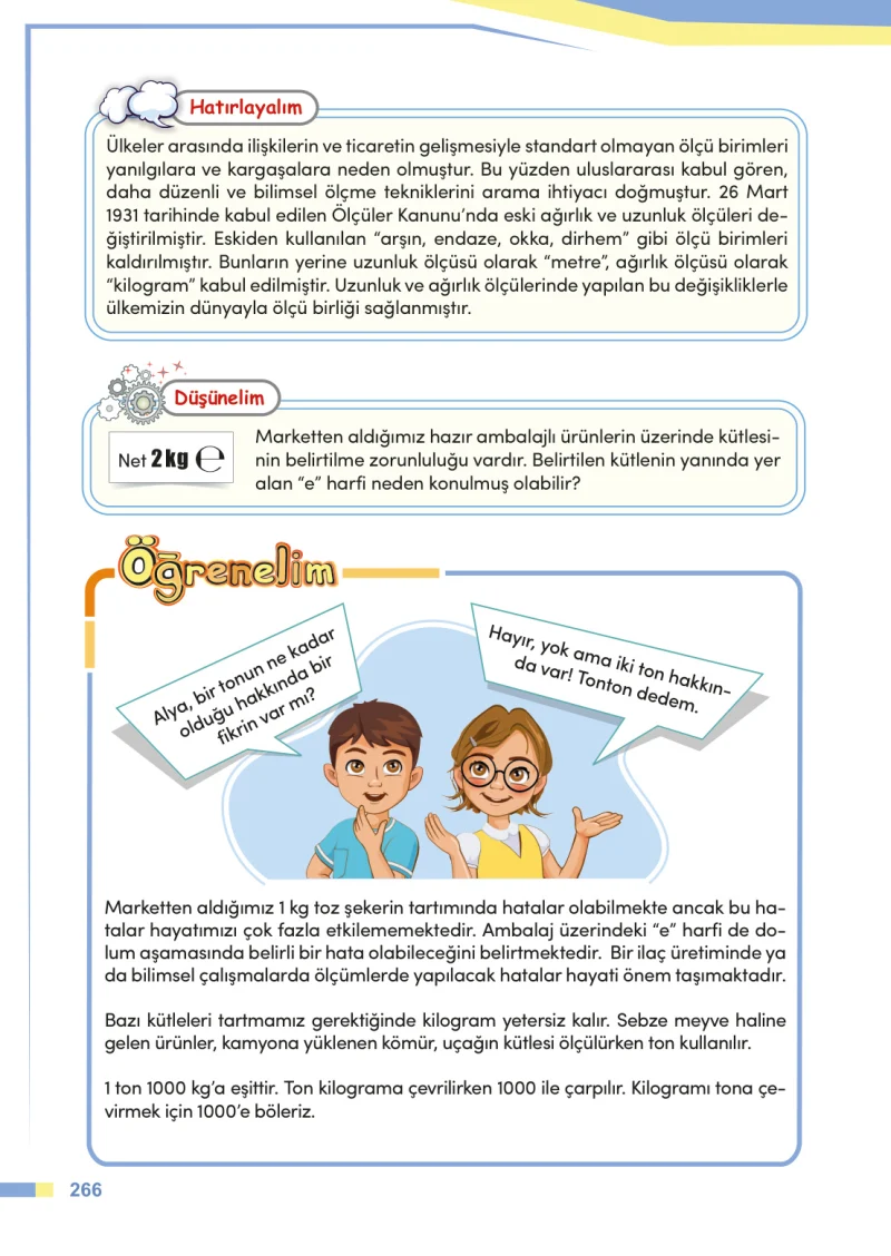 4. Sınıf Matematik Ders Kitabı Cevapları Meb Yayınları Sayfa 266