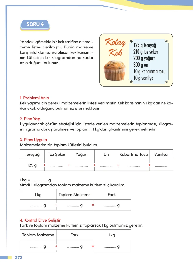 4. Sınıf Matematik Ders Kitabı Cevapları Meb Yayınları Sayfa 272