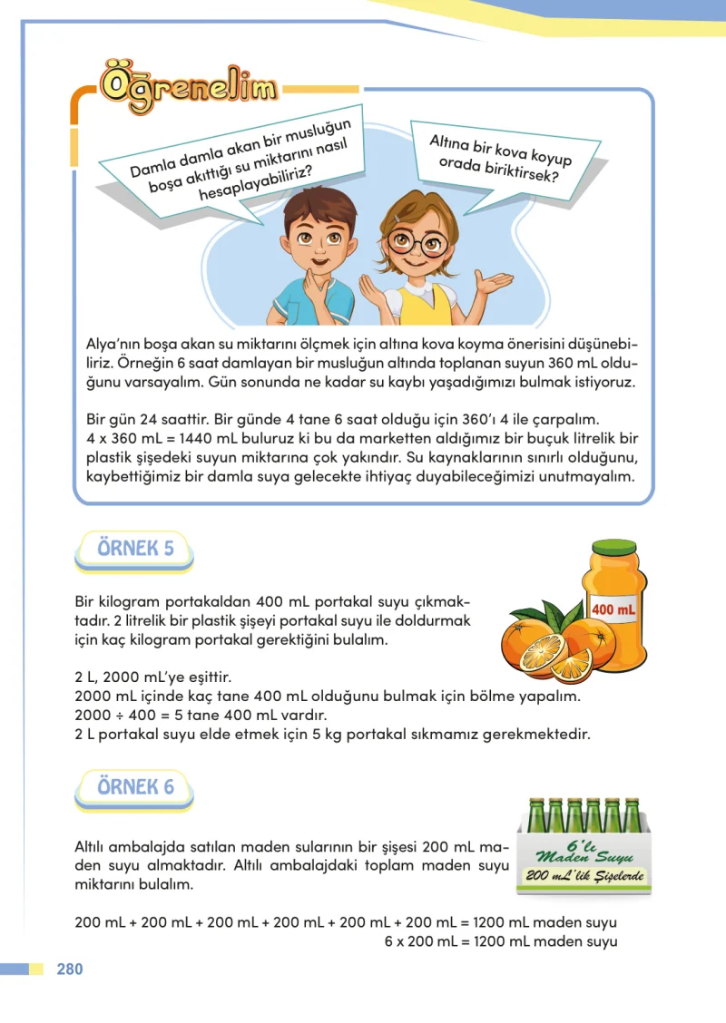 4. Sınıf Matematik Ders Kitabı Cevapları Meb Yayınları Sayfa 280