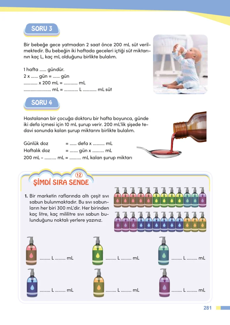 4. Sınıf Matematik Ders Kitabı Cevapları Meb Yayınları Sayfa 281