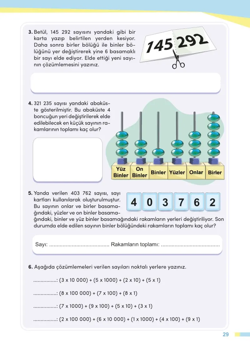 4. Sınıf Matematik Ders Kitabı Cevapları Meb Yayınları Sayfa 29