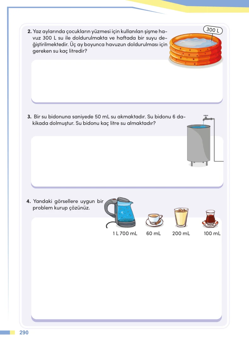 4. Sınıf Matematik Ders Kitabı Cevapları Meb Yayınları Sayfa 290