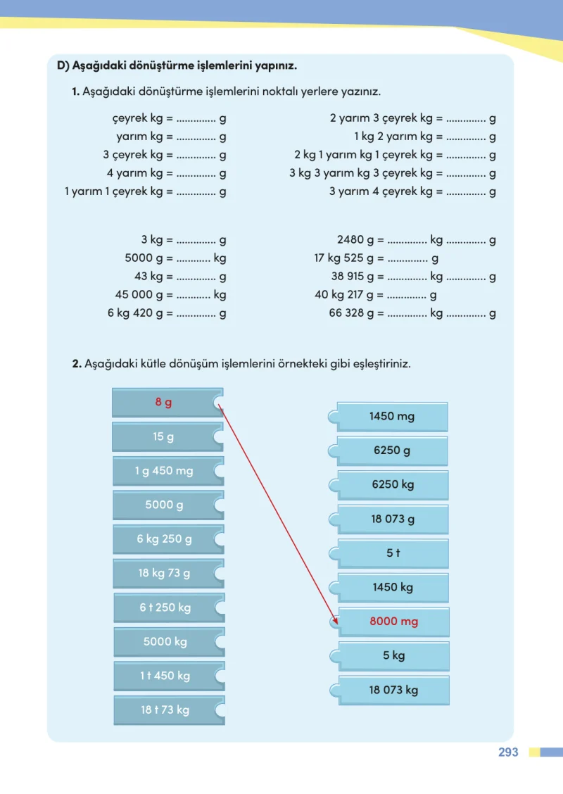 4. Sınıf Matematik Ders Kitabı Cevapları Meb Yayınları Sayfa 293