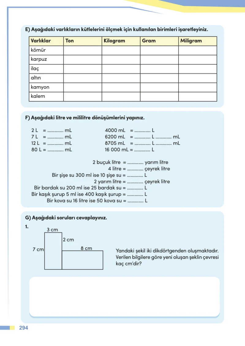 4. Sınıf Matematik Ders Kitabı Cevapları Meb Yayınları Sayfa 294
