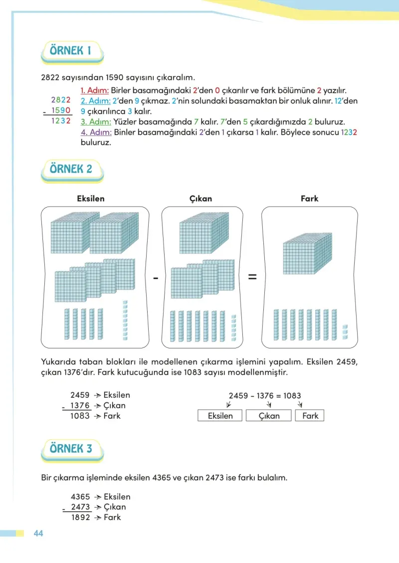 4. Sınıf Matematik Ders Kitabı Cevapları Meb Yayınları Sayfa 44