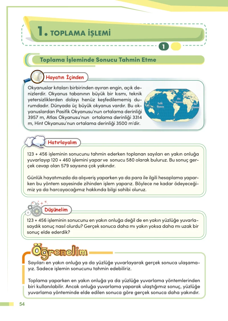 4. Sınıf Matematik Ders Kitabı Cevapları Meb Yayınları Sayfa 54