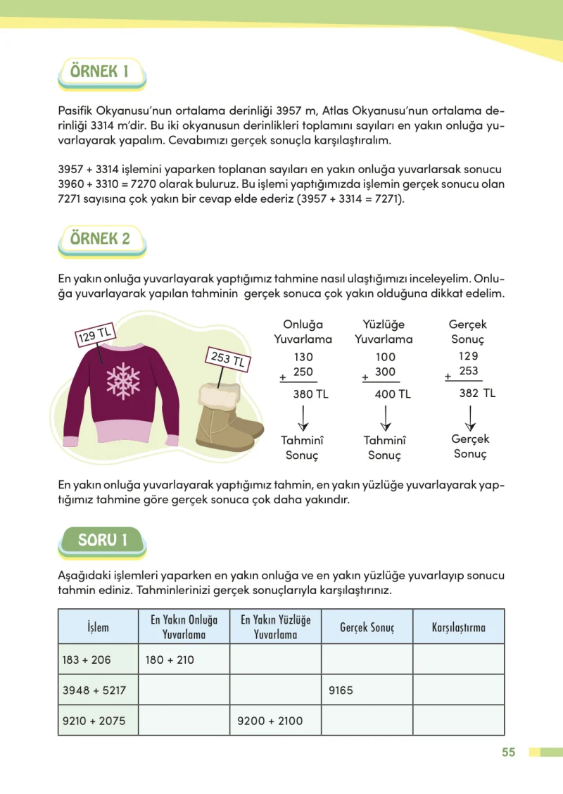 4. Sınıf Matematik Ders Kitabı Cevapları Meb Yayınları Sayfa 55