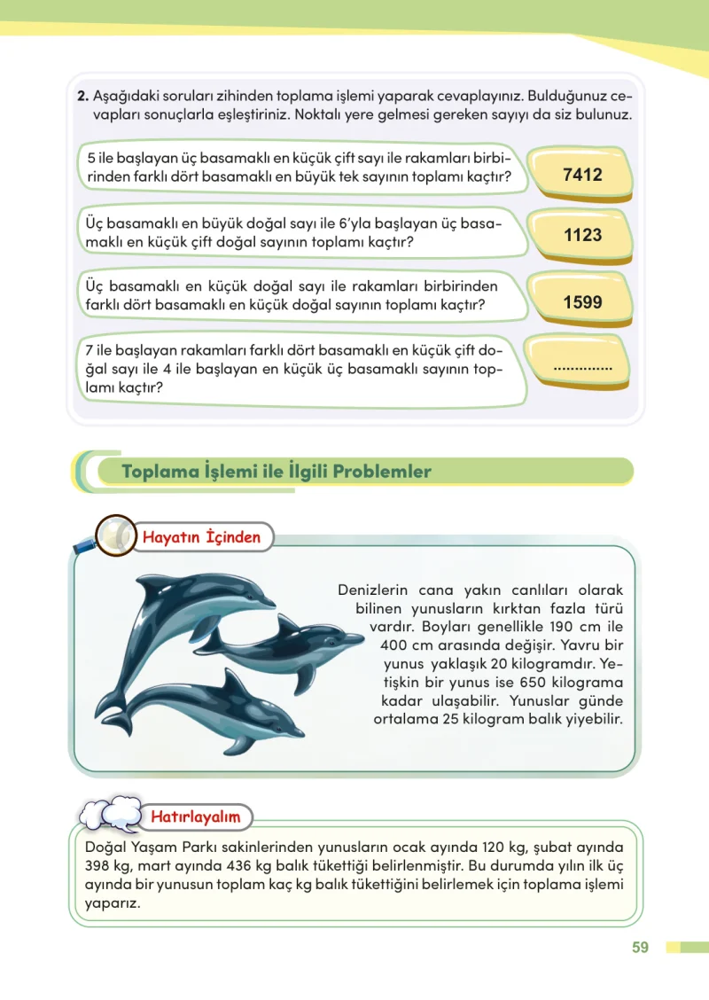 4. Sınıf Matematik Ders Kitabı Cevapları Meb Yayınları Sayfa 59