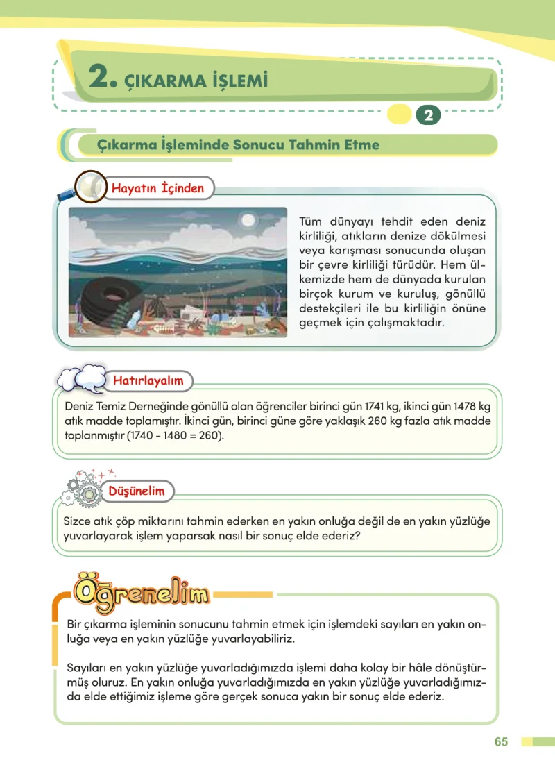4. Sınıf Matematik Ders Kitabı Cevapları Meb Yayınları Sayfa 65
