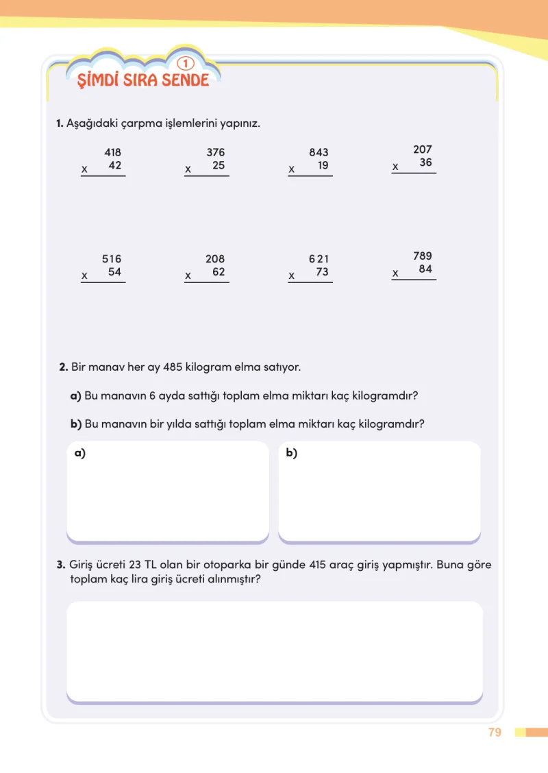 4. Sınıf Matematik Ders Kitabı Cevapları Meb Yayınları Sayfa 79