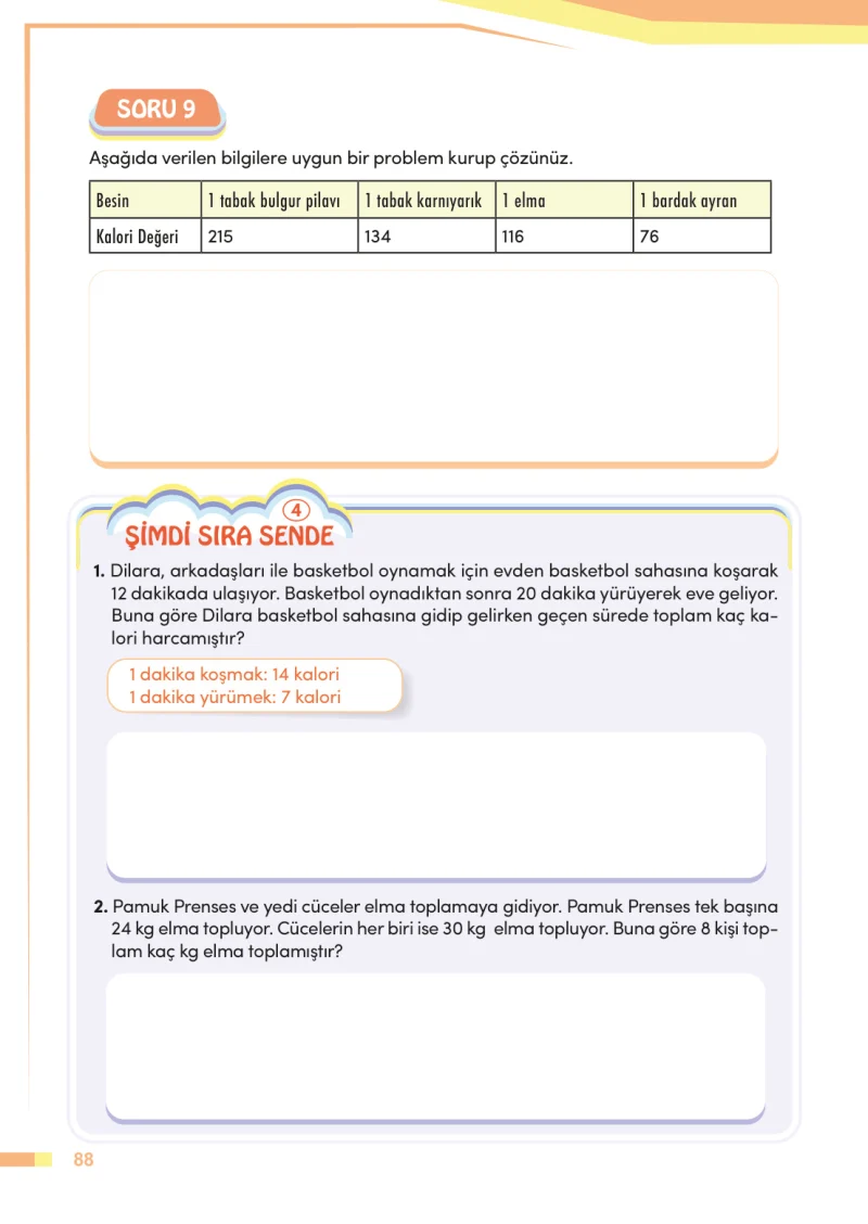 4. Sınıf Matematik Ders Kitabı Cevapları Meb Yayınları Sayfa 88