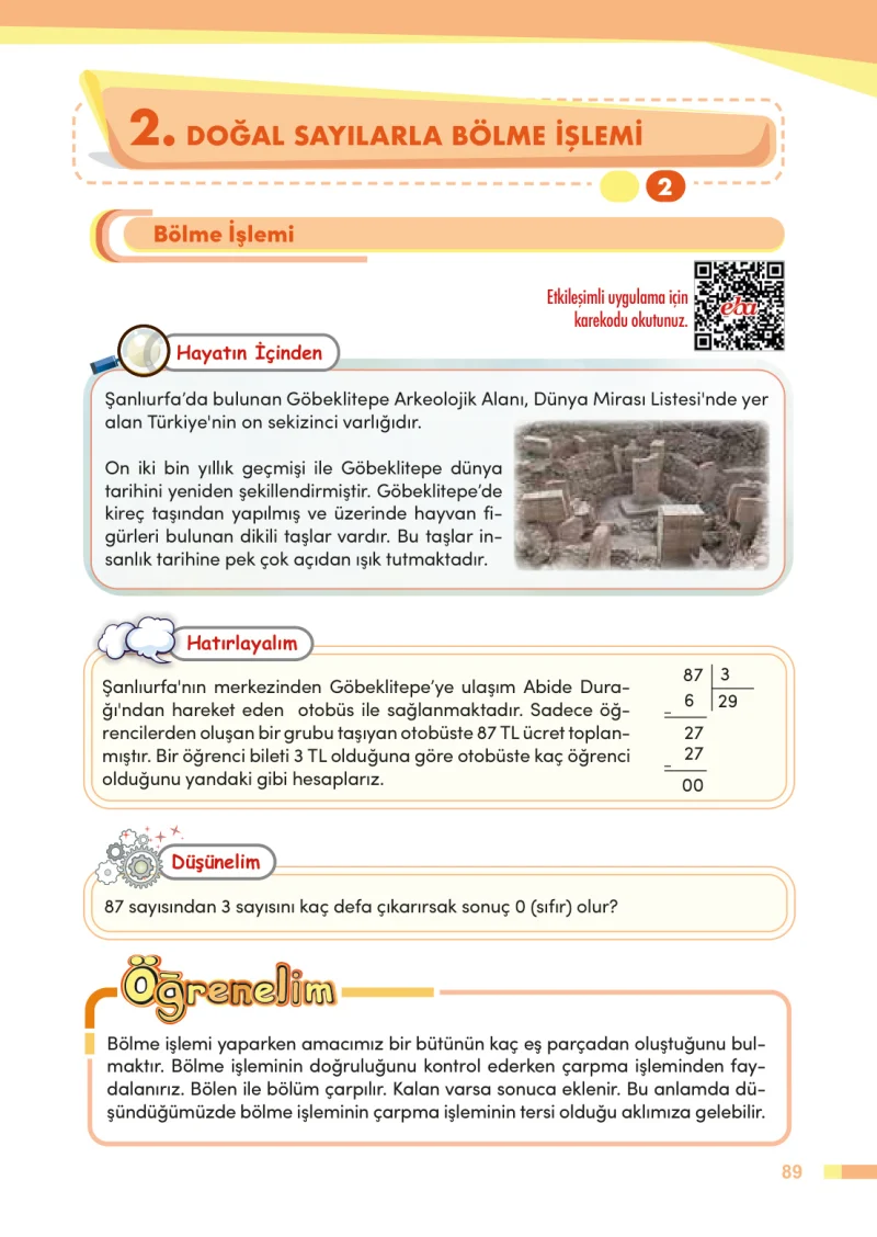 4. Sınıf Matematik Ders Kitabı Cevapları Meb Yayınları Sayfa 89