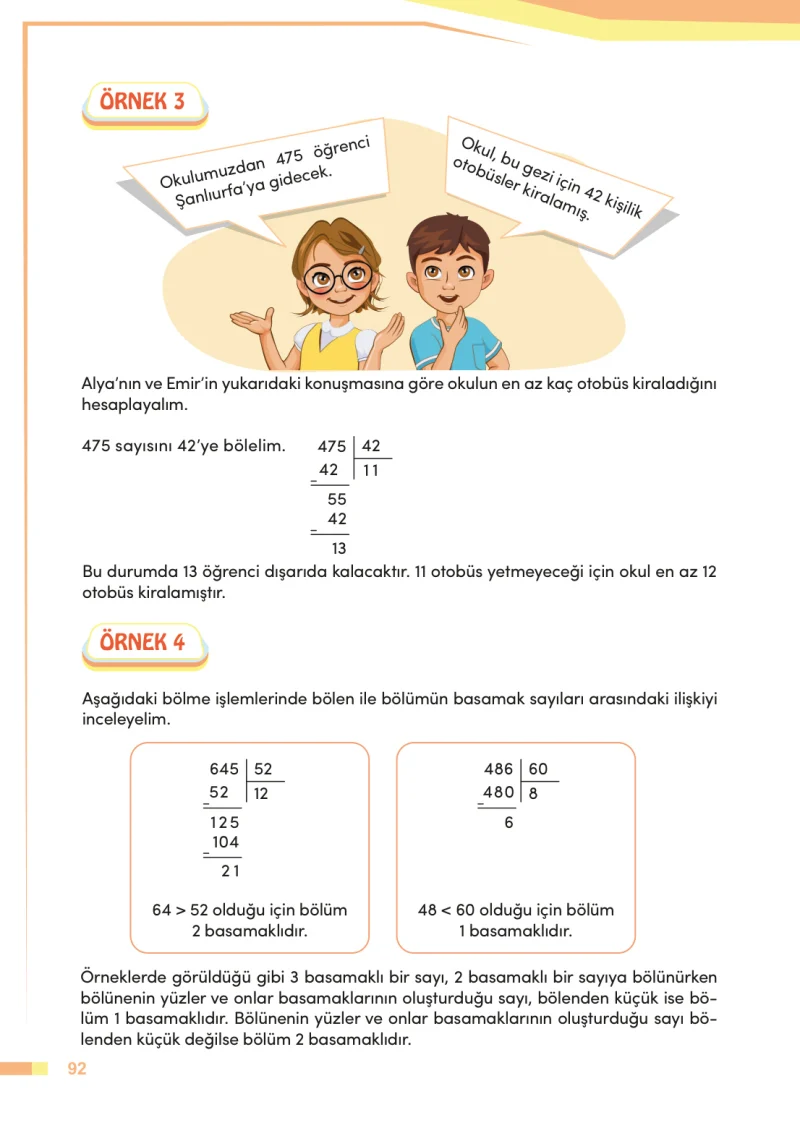 4. Sınıf Matematik Ders Kitabı Cevapları Meb Yayınları Sayfa 92