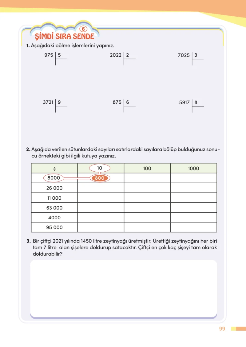4. Sınıf Matematik Ders Kitabı Cevapları Meb Yayınları Sayfa 99