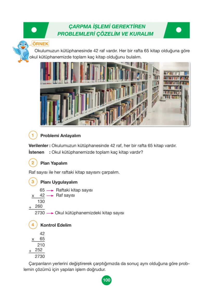 4. Sınıf Matematik Ders Kitabı Cevapları Pasifik Yayınları Sayfa 100