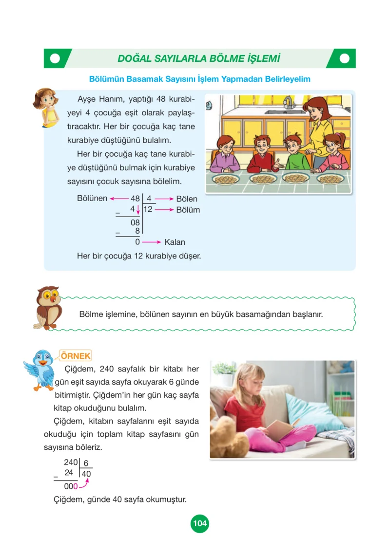 4. Sınıf Matematik Ders Kitabı Cevapları Pasifik Yayınları Sayfa 104