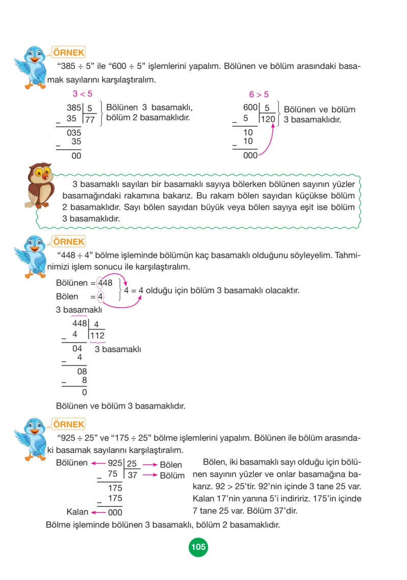 4. Sınıf Matematik Ders Kitabı Cevapları Pasifik Yayınları Sayfa 105