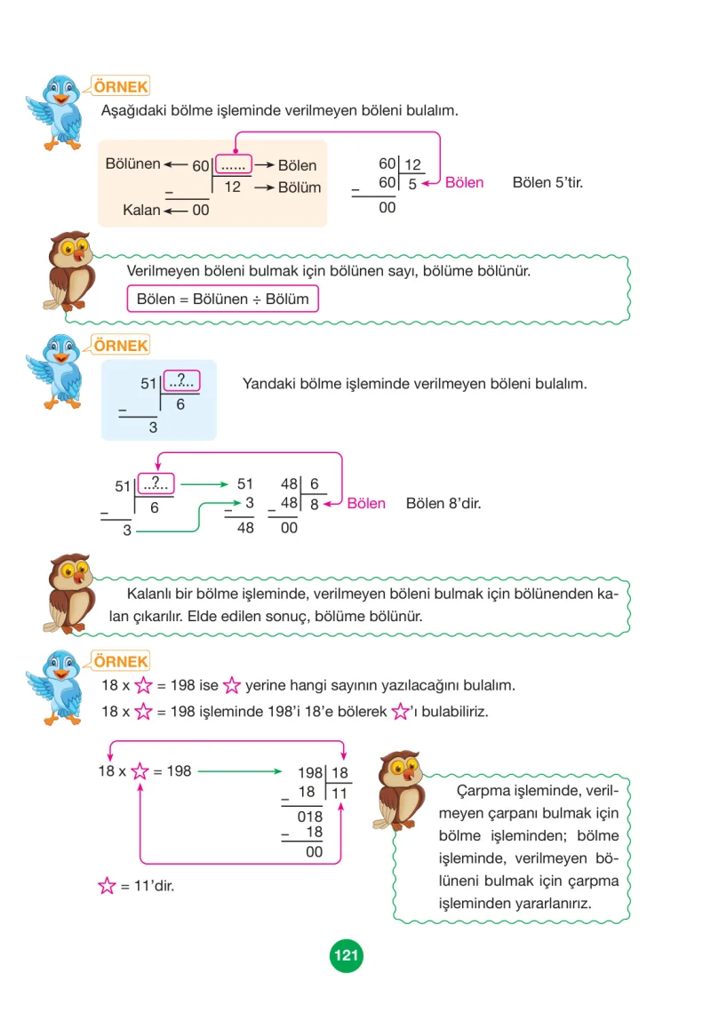 4. Sınıf Matematik Ders Kitabı Cevapları Pasifik Yayınları Sayfa 121