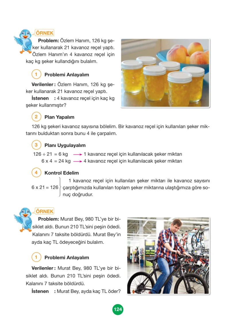 4. Sınıf Matematik Ders Kitabı Cevapları Pasifik Yayınları Sayfa 124