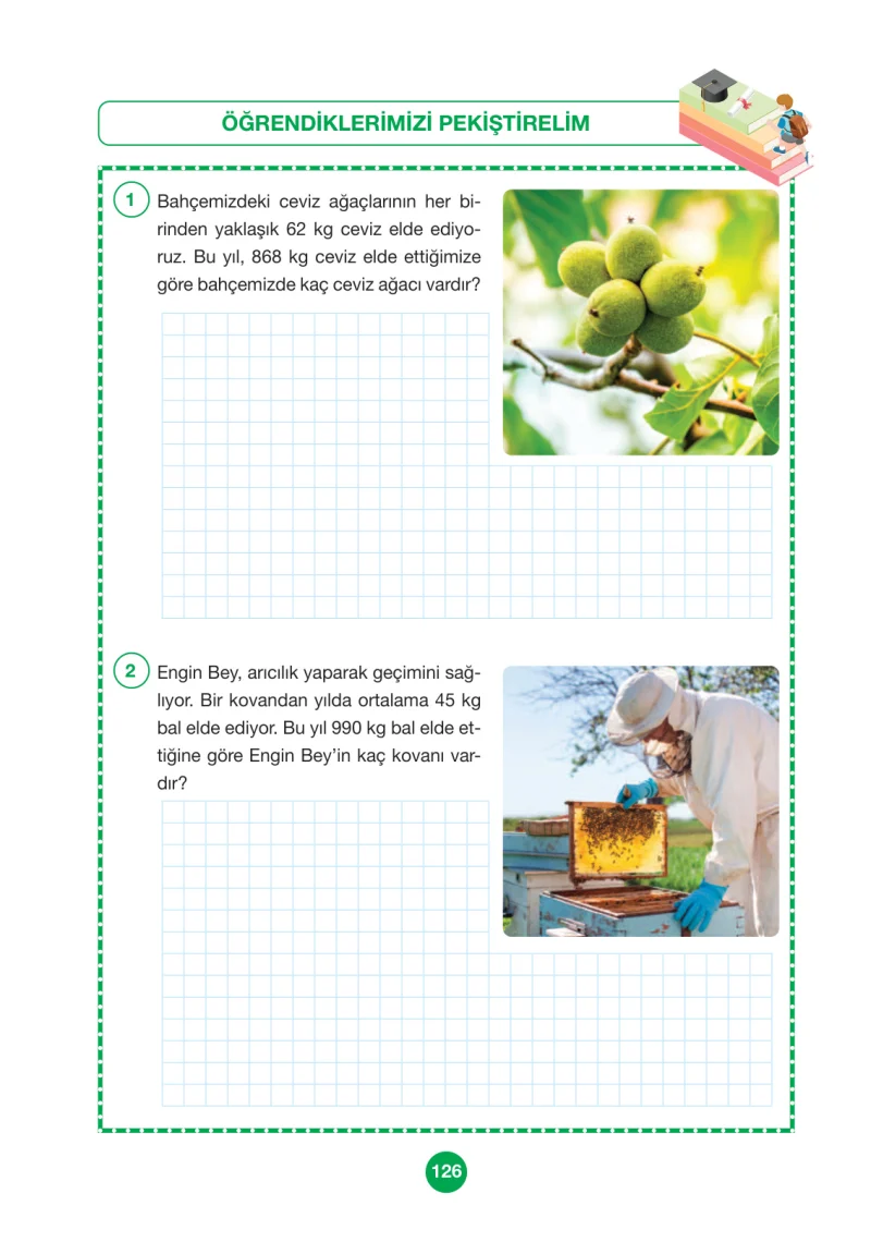 4. Sınıf Matematik Ders Kitabı Cevapları Pasifik Yayınları Sayfa 126