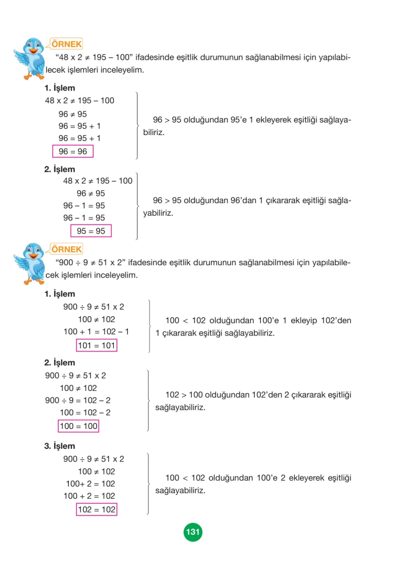 4. Sınıf Matematik Ders Kitabı Cevapları Pasifik Yayınları Sayfa 131