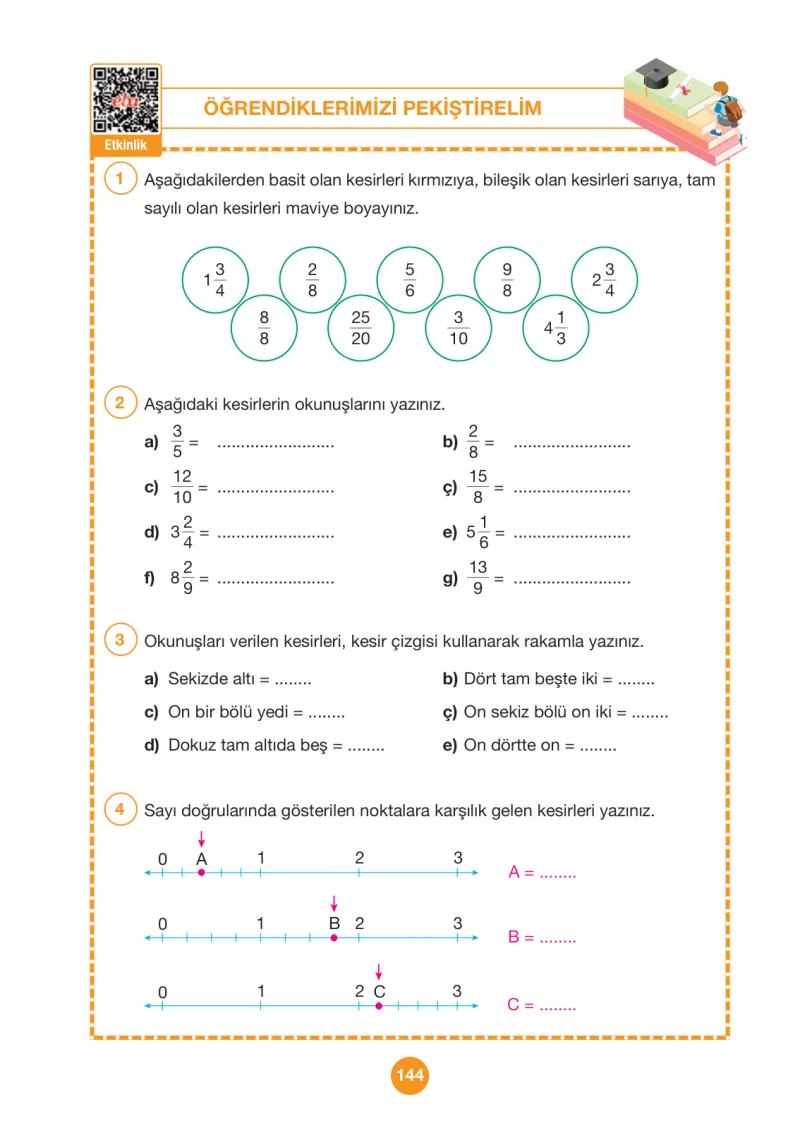 4. Sınıf Matematik Ders Kitabı Cevapları Pasifik Yayınları Sayfa 144