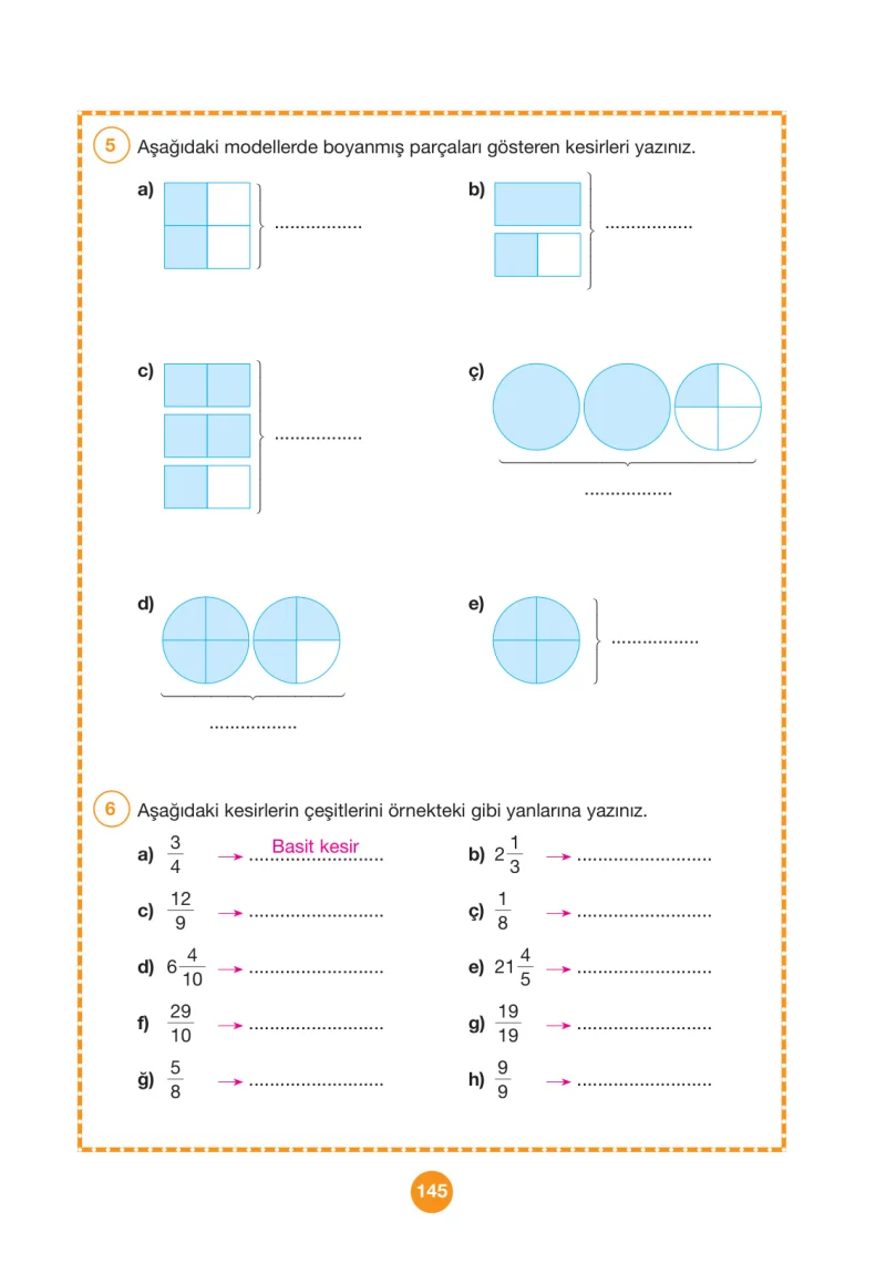 4. Sınıf Matematik Ders Kitabı Cevapları Pasifik Yayınları Sayfa 145